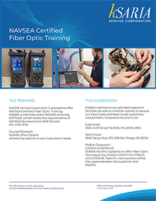 NAVSEA CERTIFIED FIBER OPTIC TRAINING