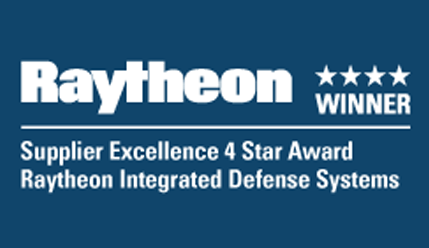 Raytehon Supplier Excellance 4 Star Award
